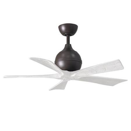 Matthews Fan Co Irene-5 42 Ceiling Fan In Textured Bronze And Matte White Blades" IR5-TB-MWH-42